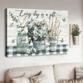 Every Day Is A Gift Just Breathe Be Kind Smile Always, Wall Art Decor Poster and Canvas