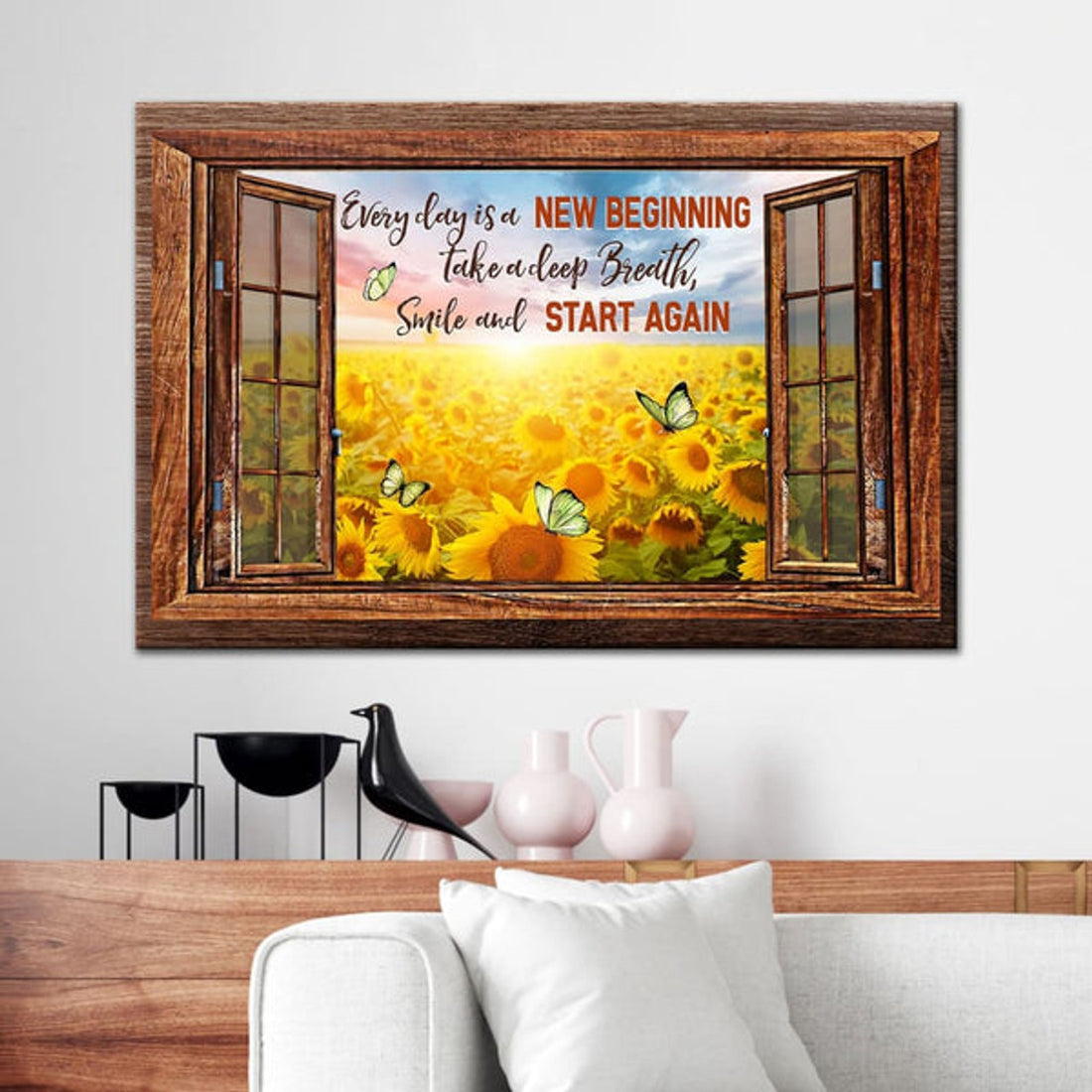 Every Day Is A New Beginning Canvas Wall Art - Christian Canvas - Faith Canvas