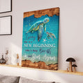 Everyday Is A New Beginning Turtles Canvas Posters - Christian Wall Posters - Religious Wall Decor