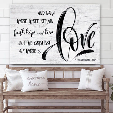 Faith Hope And Love Poster - 1 Corinthians 13 13 Wall Art Decor #2
