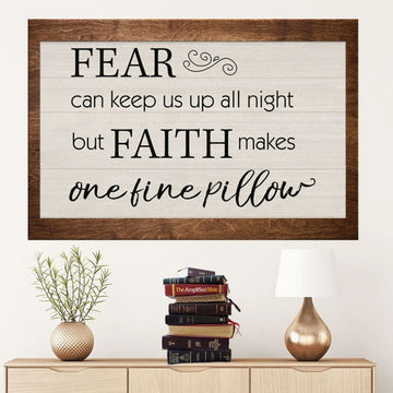 Faith Makes One Fine Pillow Canvas Print - Christian Wall Art - Religious Wall Decor