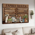 Family Rules Stay Humble Show Kindness Count Blessings Hug Often Forgive Always Poster and Canvas