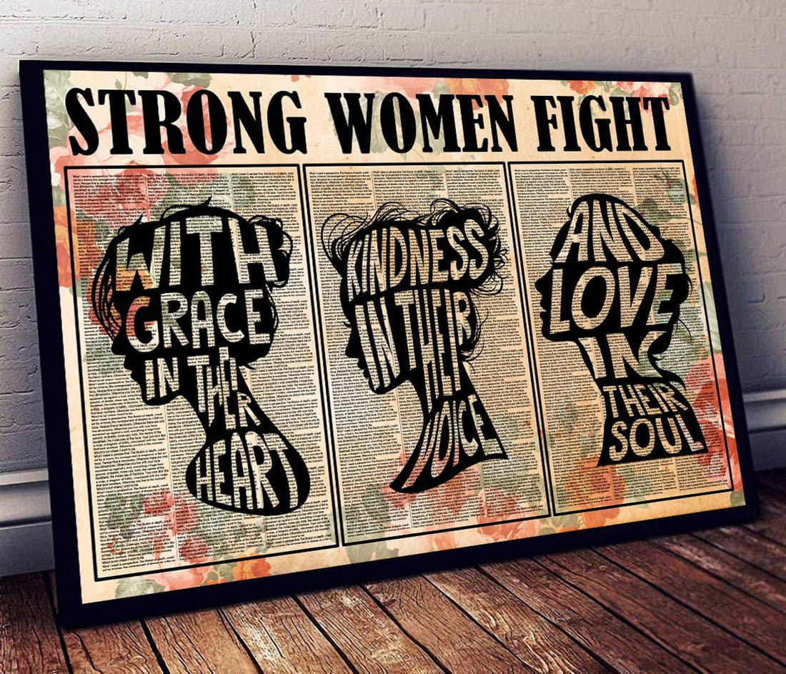 Feminist Poster, Speak Your Mind Even If Your Voice Shakes Not Fragile Like A Flower Poster and Canvas