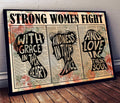 Feminist Poster, Speak Your Mind Even If Your Voice Shakes Not Fragile Like A Flower Poster and Canvas