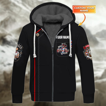 FUNSTUFFPRINT Barber Personalized Name 3D Hoodie and Zip Hoodie