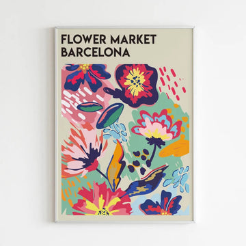 Flower Market Barcelona, Flower Lover, Poster Decor, Wall Poster Poster and Canvas