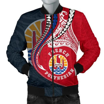 FUNSTUFFPRINT French Polynesian Men's Bomber Jacket Manta Polynesian Bomber Jacket