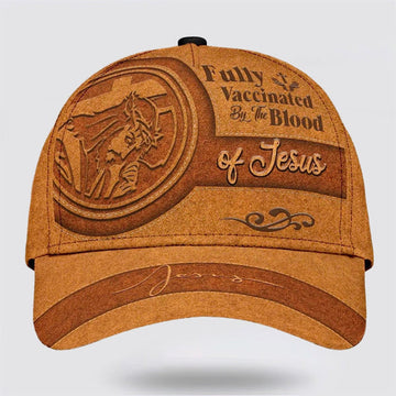 FUNSTUFFPRINT Fully Vaccinated By The Blood Of Jesus Christian God Lord Baseball Cap - Christian Hats for Men and Women