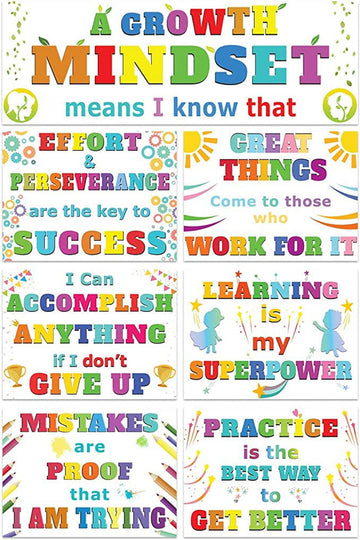 Gift For Child, A Growth Mindset Means I Know That Effort Perseverance Great Things Come To Those Poster and Canvas