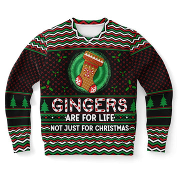 FUNSTUFFPRINT Ginger Are For Life Not Just For Christmas Ugly Christmas Sweater, Christmas Sweater, Ugly Sweater, Funny Xmas Sweaters Ugly Sweater
