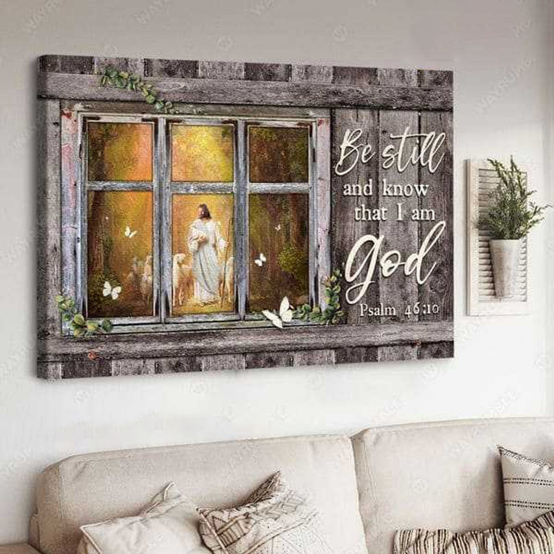 God Poster, God And Lamb, Be Still And Know That, I Am God Poster and Canvas