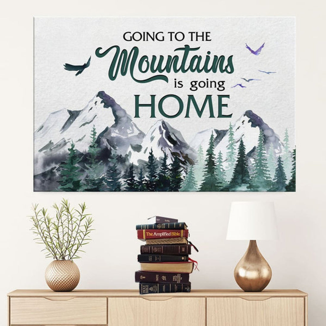 Going To The Mountains Is Going Home Canvas Wall Art - Christian Canvas - Faith Canvas