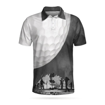 Golf Ball And Smoke Background Golf Polo Shirt, Smoke Golf Player Polo Shirt, Best Golf Shirt For Men