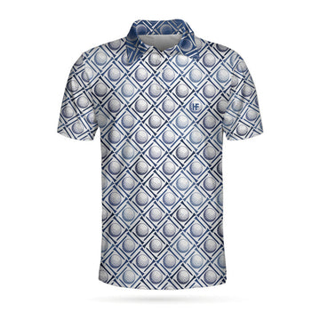 Golf Balls And Tees Seamless Golf Polo Shirt, Best Golf Shirt For Men, Cool Gift For Golfers