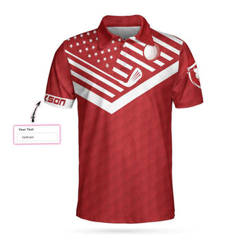 Custom Black Pimps Sunday Red American Flag Golf Custom Polo Shirt, Personalized Shirt For Golfers CoolsCustpod
