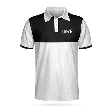 Golf Is My Therapy Golf Polo Shirt, Black And White Golf Love Polo Shirt, Best Golf Shirt For Men