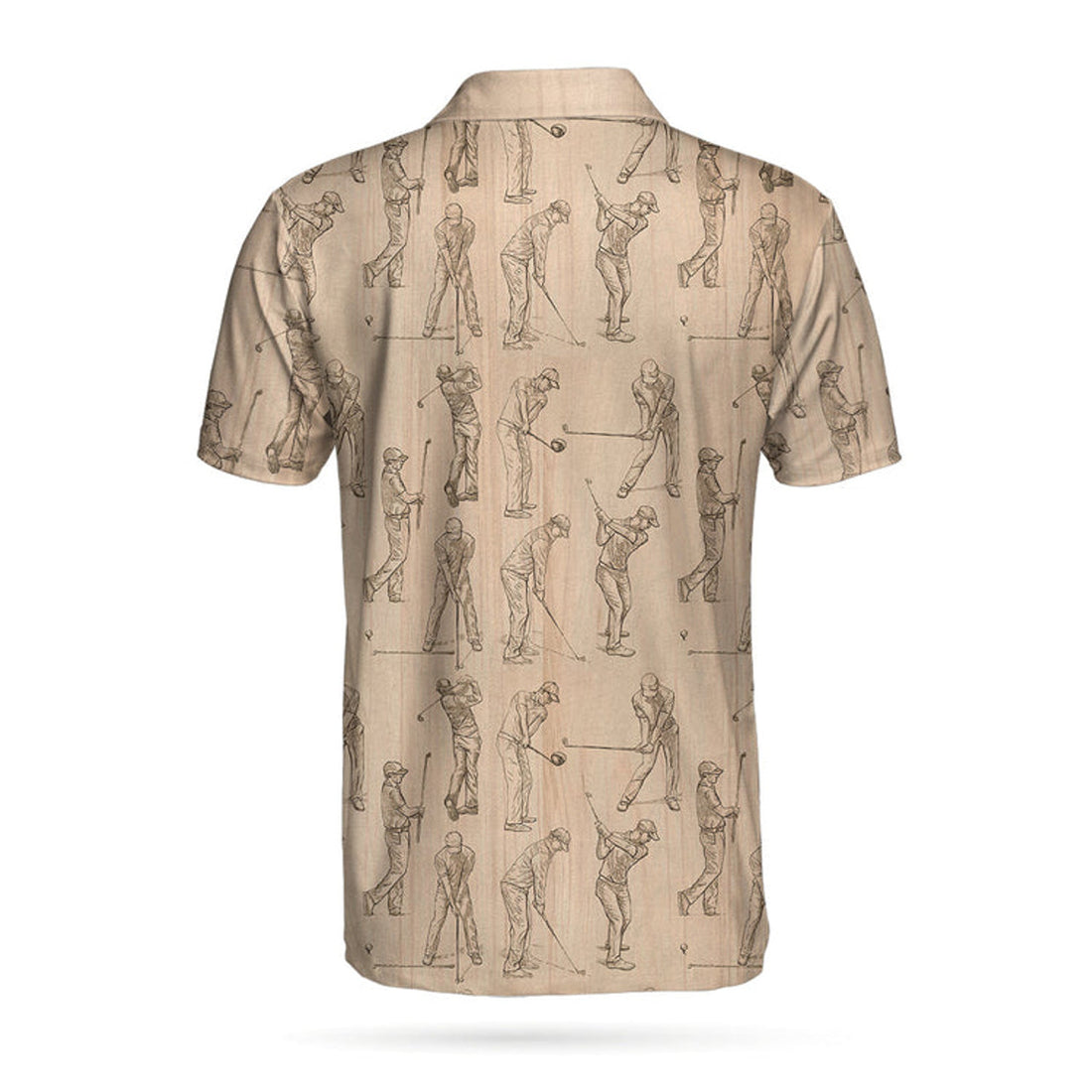 Golfer Pencil Painting Polo Shirt, Golfer Sketching Pattern Polo Shirt, Best Golf Shirt For Men