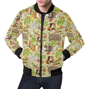 FUNSTUFFPRINT Guinea Pig Pattern Print Men's 3D Bomber Jacket