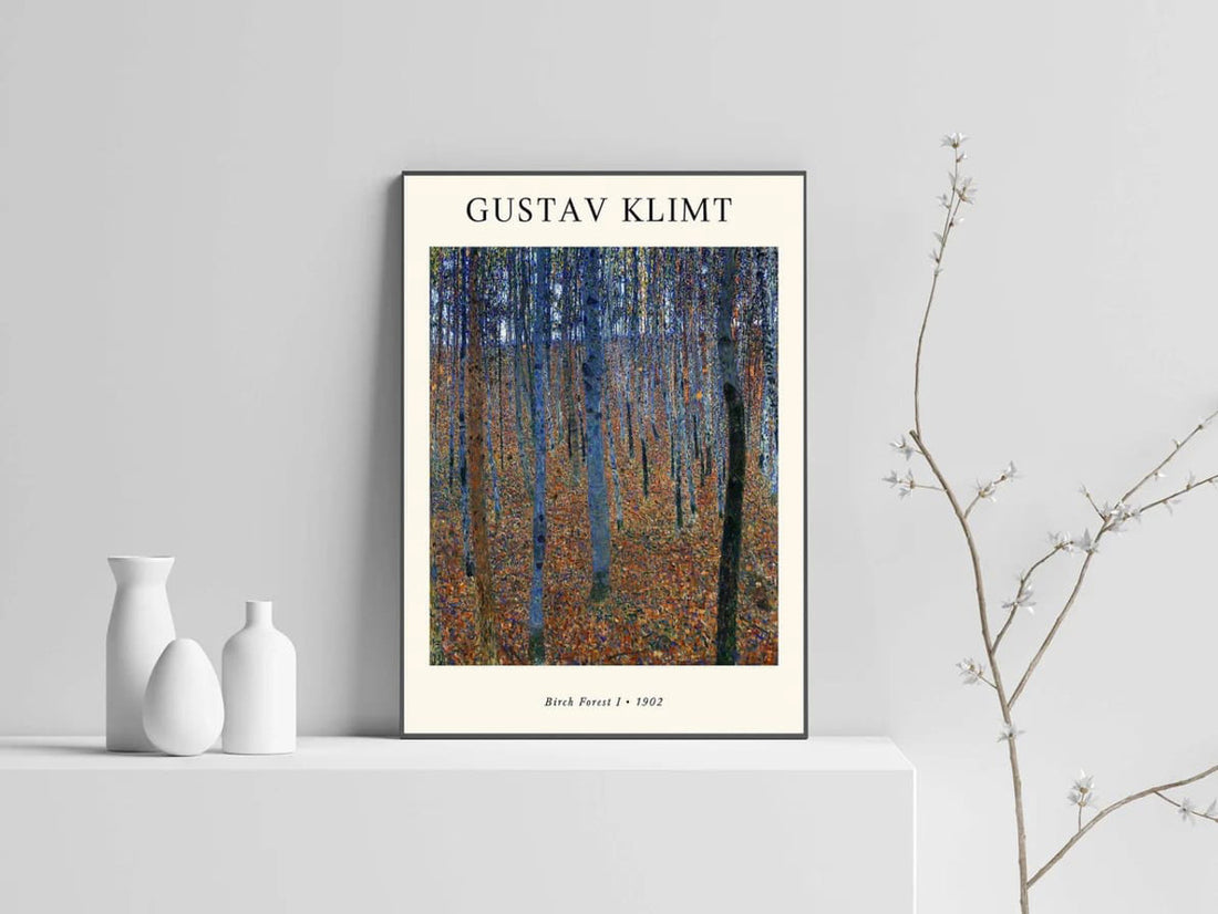 Gustav Klimt, Birch Forest 1 . 1902, Wall Poster Decor Poster and Canvas