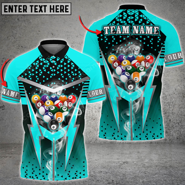 Custom Cue Billiards Thunder Smoke Multi Color Options Personalized Name 3D Shirt, Gift For Billiard Lovers