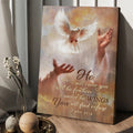 He Will Cover You With His Feathers Canvas - Beautiful Dove Drawing - Jesus's Hand Canvas Posters - Christian Wall Posters - Religious Wall Decor