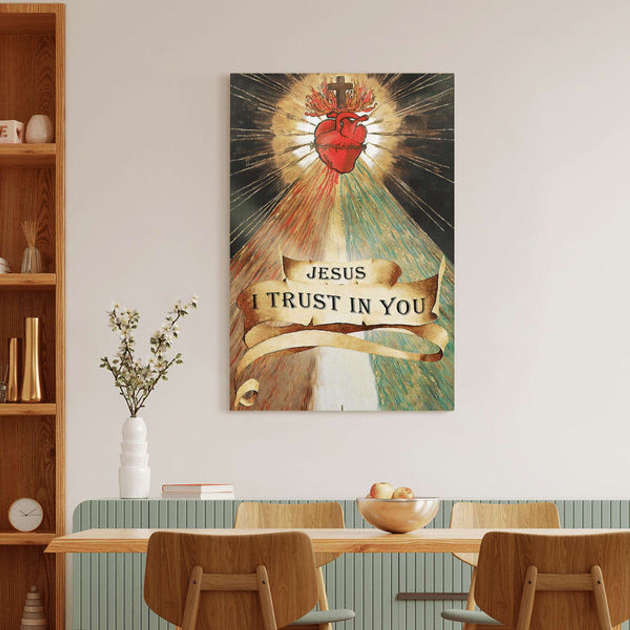 Heart Jesus I Trust In You Canvas Posters - Christian Wall Posters - Religious Wall Decor