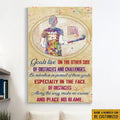 Custom Hockey Poster, Goals Live On The Other Side Of Obstacles And Challenges Be Relentless In Pursuit Of These Goals Poster and Canvas