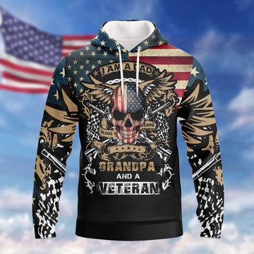 FUNSTUFFPRINT Veteran 02 3D Hoodie and Zip Hoodie