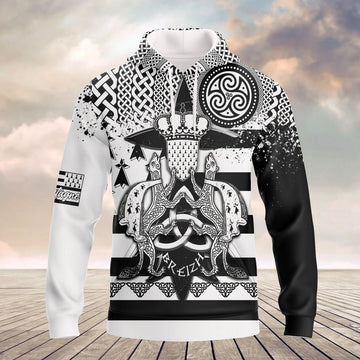 FUNSTUFFPRINT- Brittany Celtic 3D Hoodie and Zip Hoodie