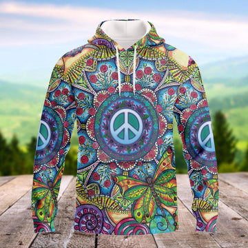 FUNSTUFFPRINT Hippie - Full Print Tad 3D Hoodie and Zip Hoodie