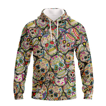 FUNSTUFFPRINT Sugar Skull - Full Print Tad 3D Hoodie and Zip Hoodie