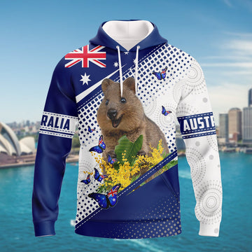 FUNSTUFFPRINT Australia, Love Quokka 3D Hoodie and Zip Hoodie