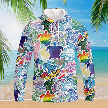FUNSTUFFPRINT Love Turtle - Full Print 3D Hoodie and Zip Hoodie
