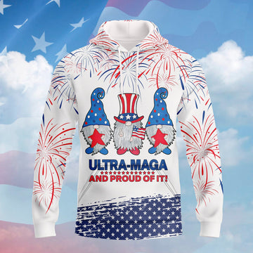 FUNSTUFFPRINT Ultra Maga And Proud Of It - Full Print 3D Hoodie and Zip Hoodie