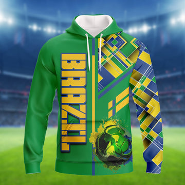 FUNSTUFFPRINT Brazil Fans Design Shirt 3D Tshirt For The Brazil Fans 3D Hoodie and Zip Hoodie