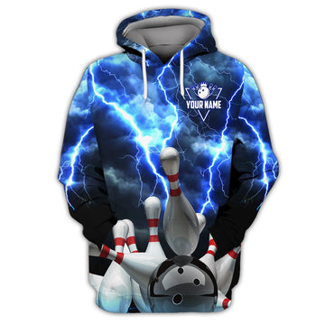 FUNSTUFFPRINT Personalized Name Grab Your Balls We're Going Bowling 3D Hoodie and Zip Hoodie