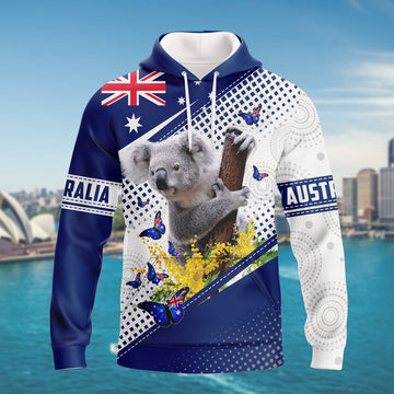 FUNSTUFFPRINT Australia, Love Koala 3D Hoodie and Zip Hoodie