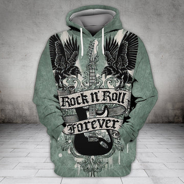 FUNSTUFFPRINT Rock'n'Roll Forever 3D Hoodie and Zip Hoodie
