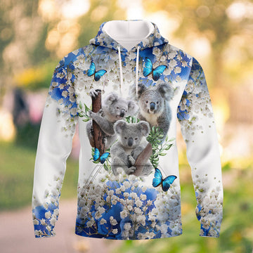 FUNSTUFFPRINT Australia, Love Koala 3D Hoodie and Zip Hoodie