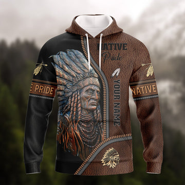 FUNSTUFFPRINT Native Pride - Personalized Name 3D Hoodie and Zip Hoodie