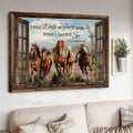 Horse Poster, I Will Walk By Faith Even When I Cannot See, Window Decor Poster and Canvas