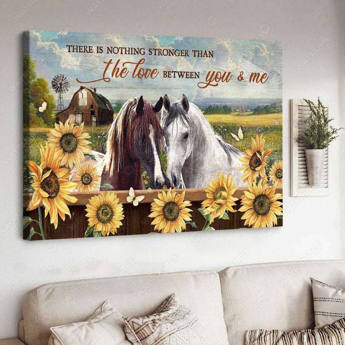 Horse Poster, There Is Nothing Stronger, Than The Love Between You And Me Poster and Canvas