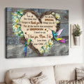 Hummingbird Poster, For All The Times That I Forgot To Thank You, Mother’s Day Poster and Canvas