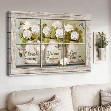 Hummingbird Poster, Hummingbird Poster, Christ Yesterday Dream Tomorrow Live Today Poster and Canvas