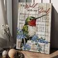 Hummingbird Poster, It Is Well With My Soul, Music Sheet Poster and Canvas