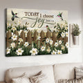 Hummingbird Poster, Today I Choose Joy, Hummingbird Decor Poster and Canvas