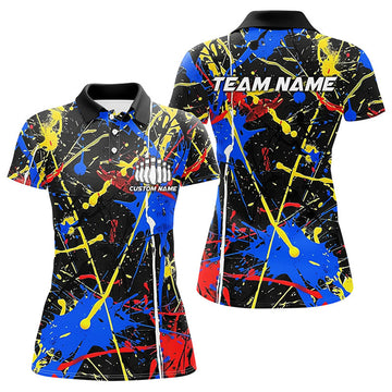 Custom Personalized Colorful Bowling Shirts For Women, Custom Name Bowling Team Jerseys