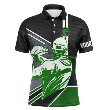 Custom Golf Men Polo Shirt - Custom Name Mens Golfing Black Apparel - Personalized Gift For Golf Lover, Team, Husband, Boyfriend, Golfers