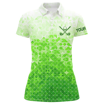 Custom Womens golf polos shirts custom name green golf apparel, coolest polo shirts for ladies
