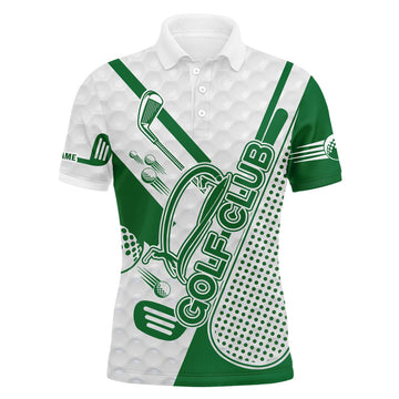Custom Golf Men Polo Shirt - Custom Name Green Golf Club Apparel - Personalized Gift For Golf Lover, Male, Husband, Team, Best Father's day